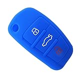 llantas audi a3 sportback 17 100 nuevo y de alta calidad. Happyit Silicona Coche Llave Remota Fob Shell Cubrir Caso para Audi Sline A3 A5 Q3 Q5 A6 C5 C6 A4 B6 B7 B8 TT 80 S6 (Azul)