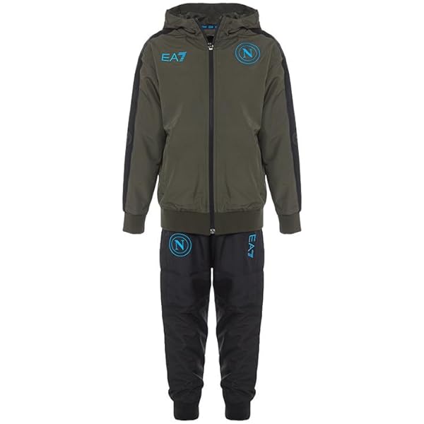 Tuta Leggera SSC Napoli EA7 - Ufficiale, Blu, Cotone E Poliestere - Estiva Con Tasche E Zip - Prodotto In Turchia - Foto 3