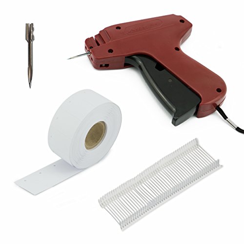 START SET Heftpistole - Etikettierpistole A&J STANDARD + 1 Ersatznadel + 1.000 Heftfäden Standard 40mm + 1.000 Kartonetiketten Etiketten 30x45 mm von epo52