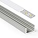 Produktbild 1-2m Aluprofil SLIM (MI) 1 Meter Aluminium Profil-Leiste eloxiert für LED Streifen - Set inkl Abdeckung-Schiene mit Montage-Klammern und Endkappen … Zubehör-Set ja, Größe 2 Meter (200cm), Farbe milchig slide
