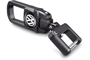 LABSTANDARD Metallo Portachiavi Auto per Volkswagen VW Bora Beetle Tiguan Polo Passat,Nero