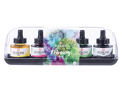 Set of 5 Ecoline Tinte - Primärfarben - 30 ml