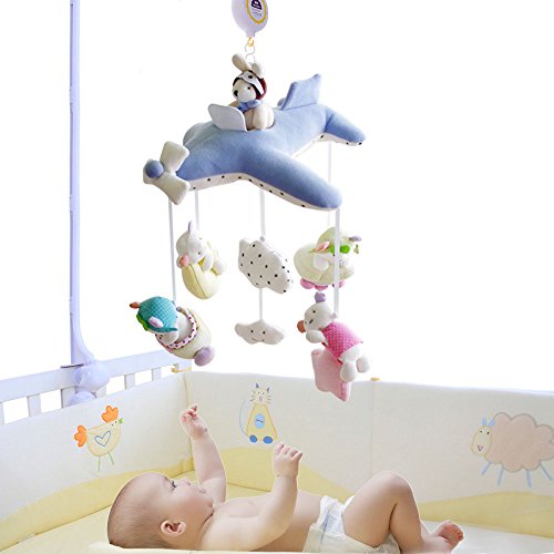 Preisvergleich Produktbild Shiloh musikalisches Mobile für Baby- / Kinderbett, mit 60 Schlaflied-Melodien, Plüsch, Kinderzimmer-Mobile