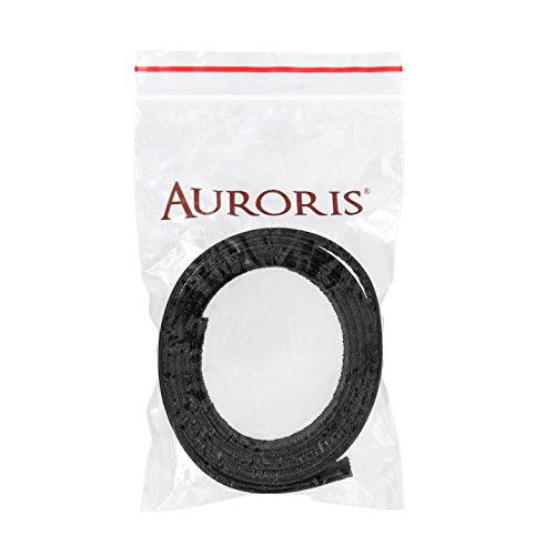 AURORIS – Lederband flach schwarz Breite wählbar 3/4/5/8/10/15/20/25/30/35/40 mm – Variante: Breite 10mm / Länge 1m - 2