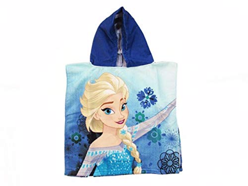 Whitehouse Selezione Poncho Bagno con Cappuccio | 50 x 100 cm | Disney Frozen | Asciugamano, Colore:Blu