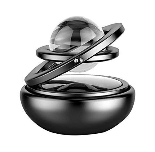 AutoBizarre Metal Body Solar Powered Rotating Black Solar Crystal Car Air Freshener Car Dashboard Accessory For Car Interior 