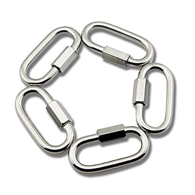 Yasorn M6 Maillon Rapide en Acier Inoxydable D Forme Mousqueton Maillons de Chaîne 5pcs