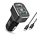Price comparison product image USB Type-C PD QC 3.0 Car Charger, Quick Charge 3.0 + PD Type C Car Charger Phone Power Adapter High Speed for New MacBook Pro,Chromebook,Samsung Galaxy S8/S7/S6,iPhone X, iPad (black-grey)