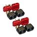 Produktbild 2 Paar (4 Stück) Original Amass Premium T-Dean T-Stecker Dean Goldstecker Stecker Buchse Male Female mit Kabel Schutzkappen Verpolsicher Hochstromstecker für Lipo Akku Mr.Stecker Modellbau®