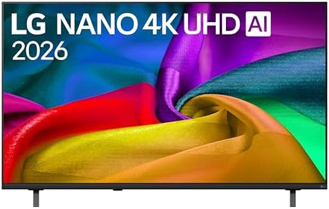 LG NANO Smart TV 4K UHD AI 55 pollici Serie NU8E 55NU8E0B3LA, Smart TV 4K, Processore con Nano Detail Enhancer, AI Chatbot, AI Concierge, HDR10 Pro, FILMMAKER Mode, Design Linear Flow, 3 HDMI, TV 2026