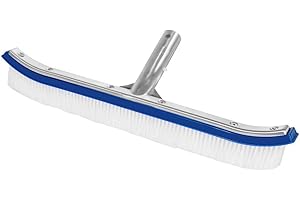 Eyourlife Brosse de Nettoyage pour Piscine - 45 cm - avec Manche en Aluminium - Compatible avec Toutes Les Barres télescopiques Standard