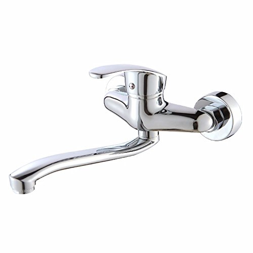 Preisvergleich Produktbild MMYNL Waschtischarmatur Mischbatterie Waschbeckenarmatur Badarmatur Waschtischmischer Bad Wascbecken Armatur Heißes und kaltes Wasser In-Wall Doppel Loch Messing Badezimmer Waschtischarmaturen