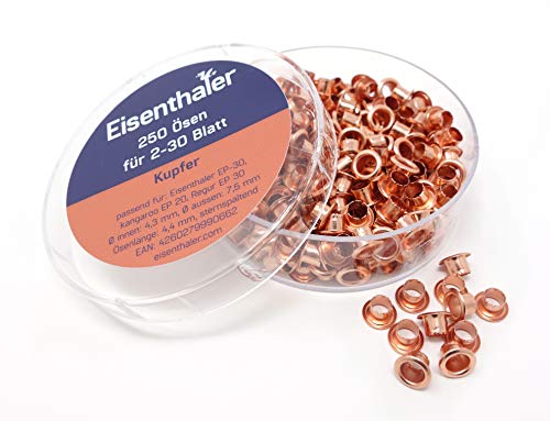 250 diferentes color Ojales EFC-30, para kangaro EP-20, EP-30 & LGI Sacador del ojal - partir de la popa - cobre
