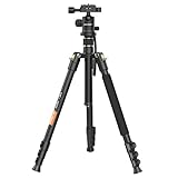 Trípode - K&F Concept Trípode para Cámara Reflex TM2324, con Patas de 4 Secciones Incluye Cabeza de Bola Trípode Viaje Universal para Panasonic Canon Nikon Sony GoPro Fujifilm Kodak Cámara DSLR y DV, Altura: 41/158cm; Carga: 8 kg
