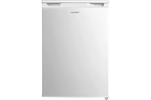 COMFEE' RCD133WH3(E) Frigorifero, 131L senza congelatore, compressore inverter, scomparto per frutta e verdura, 84,5 cm (altezza x larghezza x altezza), 72 kWh all'anno, regolazione della temperatura