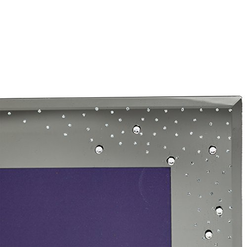 dia57smk mit Rauch Spiegel Glas mit Glitzer und Kristall Foto Rahmen 5 x 7 (13 x 18 cm) - 3