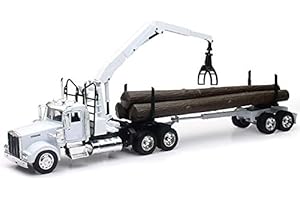 Htc - Camion 1/32° Kenworth W900 Transport Bois avec Grue
