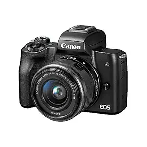 Canon EOS M50 24.1MP Mirrorless Camera (Black) with EF-M 15-45 is STM Lens