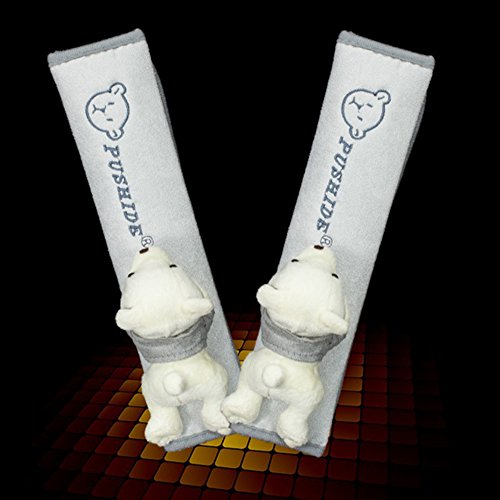 Frenshion 1 Pair Komfortable Schulter Auto-Sicherheitsgurt-Kissen Seat Belt Covers Chestnut - 4