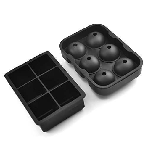MUZIYU 6-fach JUMBO-Silikon-Eiswürfelformen im 2er-Set - 2