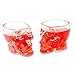 Produktbild 2er SET Skull-Gläser (60ml), 3D Totenkopfgläser für die Hausbar, Party, Halloween, Geschenk im Totenkopfdesign, für Vodka, Whiskey, Party, Rock, Metal, Totenkopf, Schnapsglas, Farbe: Transparent