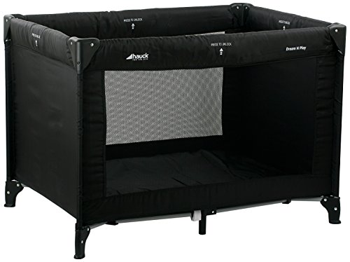 Hauck Dream N Play Travel Cot - Black, 75 x 110 cm (Approx)