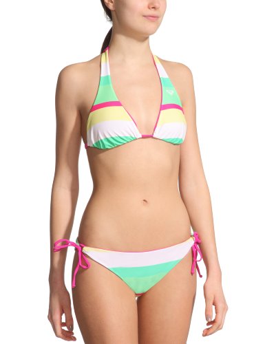 Roxy LAGUNA STRIPE 70'S LOWRIDER TIE SIDES RB Women's Bikini GEMINI LAGUNA S X-Small