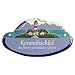 Produktbild Handarbeit aus Schleswig-Holstein Keramikschild 18,0 x 10,0 cm In Wolken ragender Leuchtturm (hellblau)