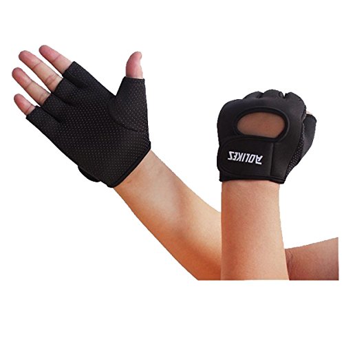 Ayouyou Anti-Rutsch-halbe Finger Handschuhe Unisex Cycling Bike Gel Handschuhe Half Finger Outdoor Sports Shockproof halbe Finger handschuh für Damen Herren Kinder Mädchen Jungen Teens