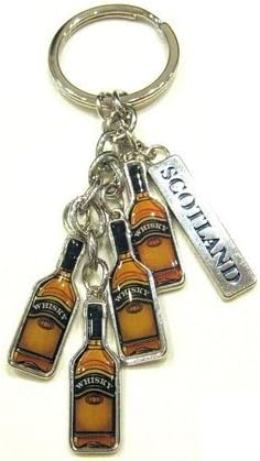 Scottish Whisky Bottles Charms Metal Keyring