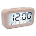Produktbild COOJA Digital Wecker Mädchen, Tischuhr Digital Alarm Clock Snooze, Digitaler Wecker mit Schlummerfunktion Datum Temperatur Beleuchteter Wecker Batteriebetrieben -Pink