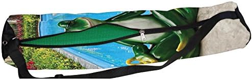 Orgner Direct from Factory - Canvas Yoga Mat Bag/Cover. Easy Fit up to 4 mm thick yoga Mat. Print Design : Meditation Yoga Sculpture