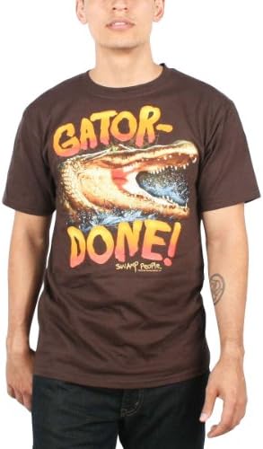 Swamp People - Mens Gator Done T-Shirt in Dark Brown, Large, Dark Brown