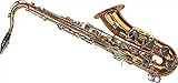 saxo tenor precio Incluye: boquilla y folíolo Karl Glaser Saxofón Tenor, color dorado y cromo, con maletín
