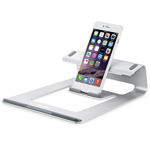 BUJIAN Laptopständer Aluminium Ständer und Halter für Notebook Macbook Pro Air iPad Lenovo Asus 10-15 zoll (Silber) - 6