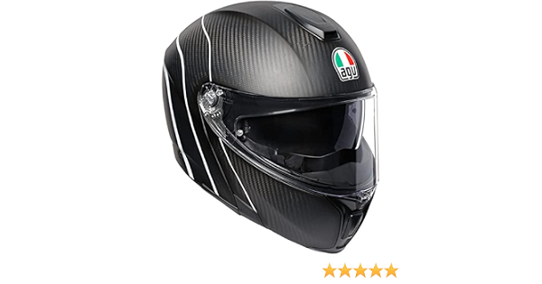 CASCO SPORTMODULAR AGV E05 MULTI MPLK REFRACTIVE CARBON/SILVER S :  Amazon.it: Auto e Moto