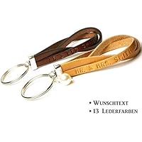 Partner Schlüsselanhänger Leder Art. 207 personalisiert mit Wunschtext