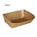 Produktbild 50pcs Schalen Fingerfood Einweg Boot Geformt Box Tray Kraftpapier Box öldicht Box Lunchbox für Fried Chicken and Potato Popcorn cue
