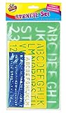 Colores surtidos Artbox Juego de Platillas - Set de reglas con letras para niños de 4+ años de edad