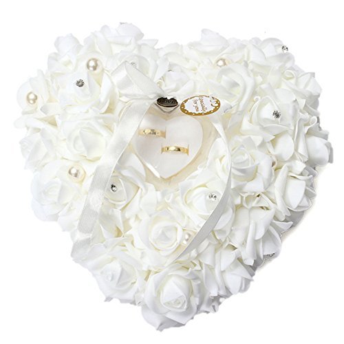 Yosoo Hochzeitsringkissen - 15x13cm
