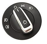 Beleuchtung: ROT Lichtschalter Alu/Chrom matt mit Nebelscheinwerfer- und Schlußleuchtefunktion