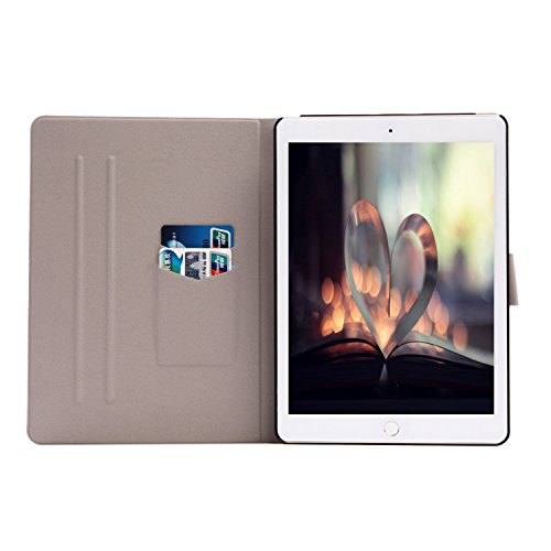 iPad Air 2 Hülle, ZXK CO Slim Fit Foilo Schutzhülle PU Ledertasche Etui Tasche mit Ständer Funktion und Eingebautem Magnet für iPad Air 2/iPad 6 (9.7 Zoll ) – Mandala Lila - 5