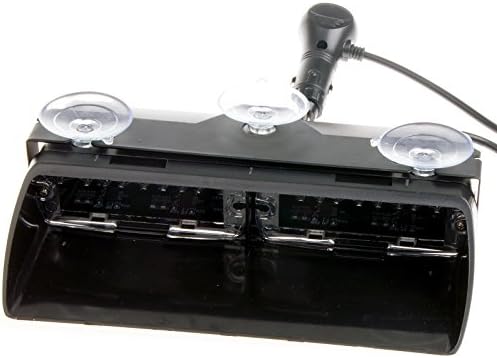 High Power 16w Shovel Shaped Signal Car Flash Led Strobe Light Window Shield Light (White)