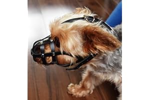 L&J PETS UK Bozal de cuero ligero para perros Chihuahua, Yorkshire Terrier, mini jarra y otros perros pequeños