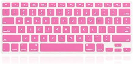 GSuMio Soft Keyboard Cover Silicone Skin Keyboard Protector for MacBook Pro 13" 15" 17" (with or without Retina Display) and MacBook Air 13" ( Fits USA Keyboard LayOut MacBooks) - Pink