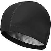 Androxeda Unisex Swimming Cap Pool Women and Men Pool Hat for Long and Short Hair Waterproof Bath Caps Soft and Comfortable