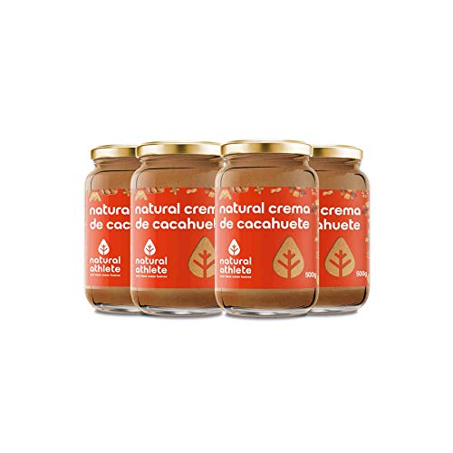 Burro di Arachidi - Natural Athlete - 100% naturale, senza zuccheri aggiunti. Pack 4x500g ...