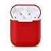 Produktbild MC24 Soft Skin Silikon-Schutz-Hülle Testaxane für Apple AirPods Lade-Case Stossfestes Etui Cover Hülle Tasche für iPhone SE 7 / 8 / 7 plus / 8 plus / X Kopfhörer in rot