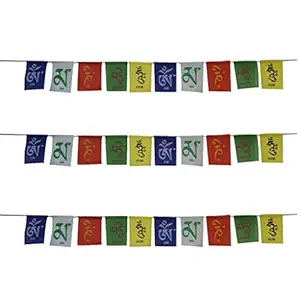 Aaradhi Cotton Tibetian Buddhist Prayer Flags For Motorbike, Set Of 3