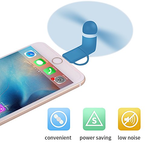 Mini USB Ventilator, VitutechFan Mini USB Fan Mini Portable Micro USB Ventilator Mini Cooling Fan 2 in 1 Portable USB Telefon Mini Fan f¨¹r Andriod Smartphone , iPhone , iPad, Samsung - 3